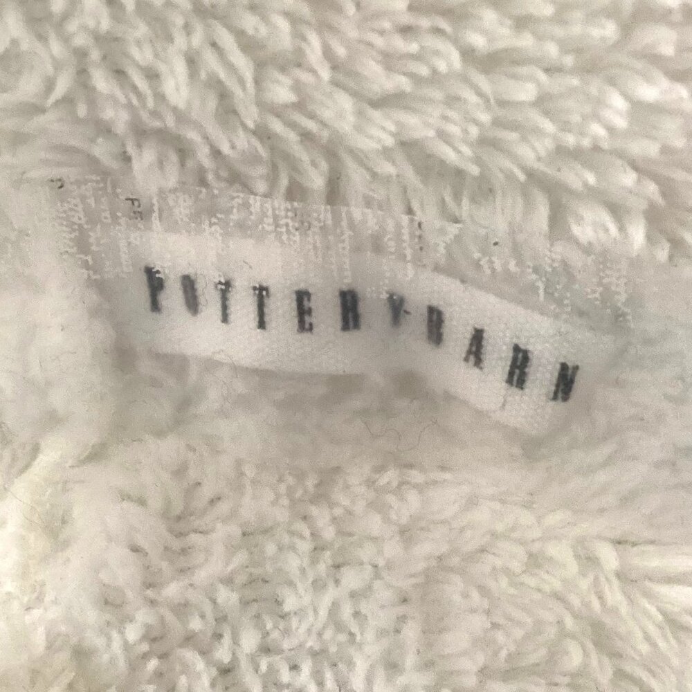 Pottery Barn Women's White Plush Bath Robe Bathrobe Size S - Picture 8 of 10